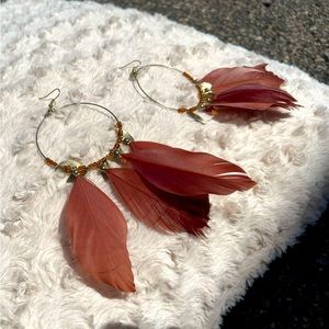 Feather earrings